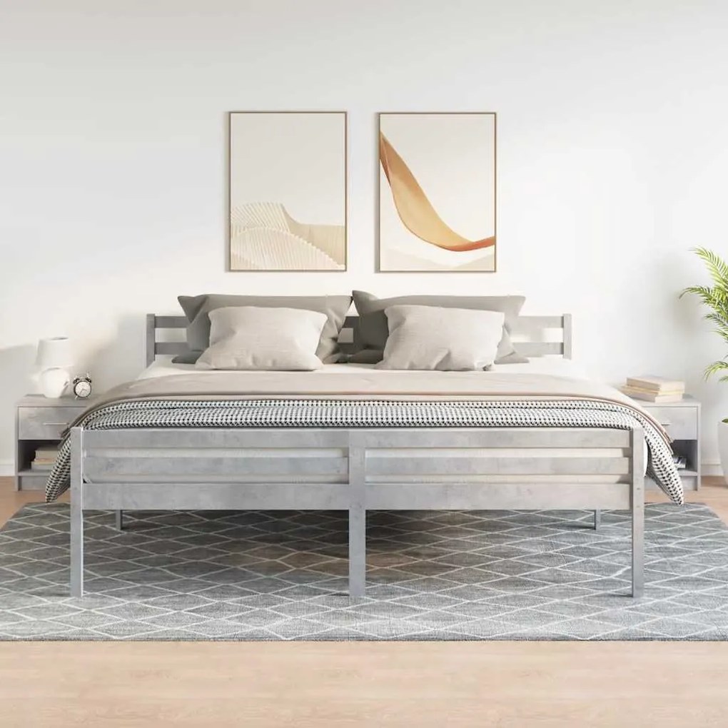 2 db betonszürke éjjeliszekrény fiókkal 39x28x41 cm