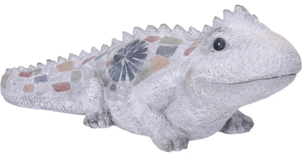 Gyíkocska kerti dekoráció, MGO, 54 x 21 x 21 cm