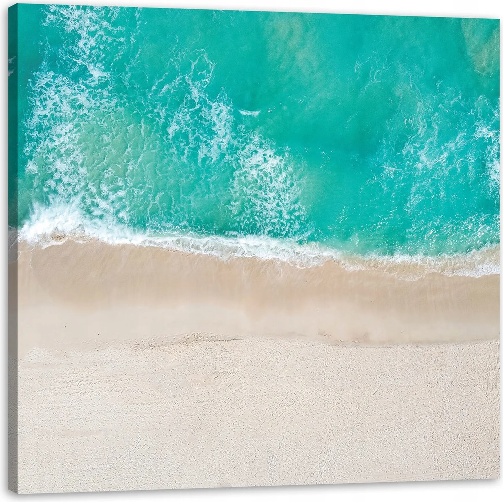 Vászonkép Víz Tengerpart Hullámok Nap 60X60 cm Ajándéknak is tökéletes