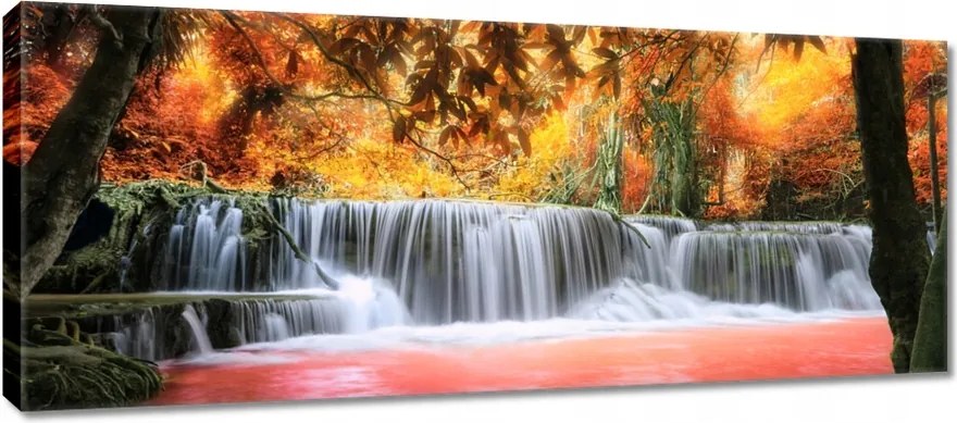 Vászonkép 100x40 Narancssárga vízesés