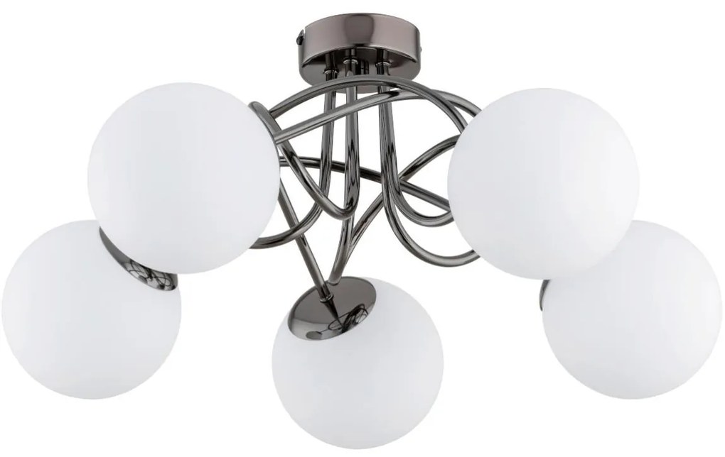 Felületre szerelhető csillár BANKO 5xE14/10W/230V fekete króm