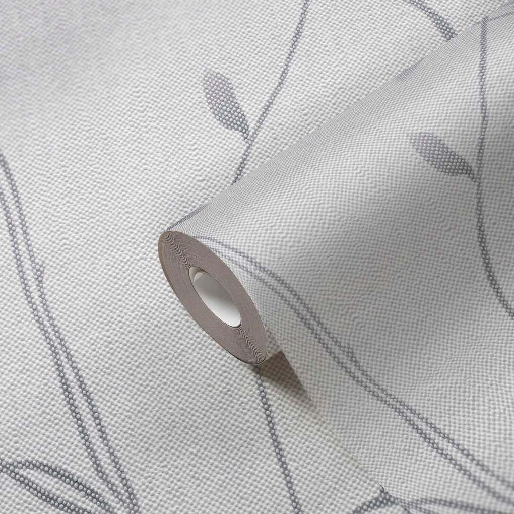 Vinyl tapéta flizelin mosható szürke gally levelek As Creation 10m