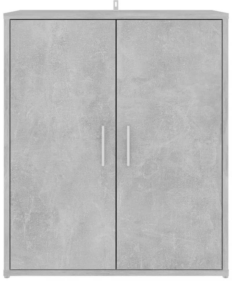 betonszürke szerelt fa cipősszekrény 60 x 35 x 70 cm