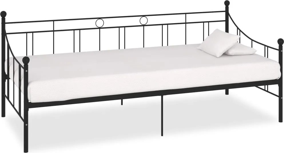 vidaXL fekete fém kanapéágy-keret 90 x 200 cm