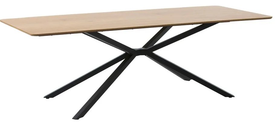 Étkezőasztal tölgyfa dekoros asztallappal 100x200 cm Cesura – Unique Furniture