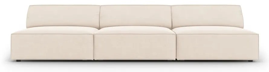 Krémszínű bársony kanapé 240 cm Jodie – Micadoni Home