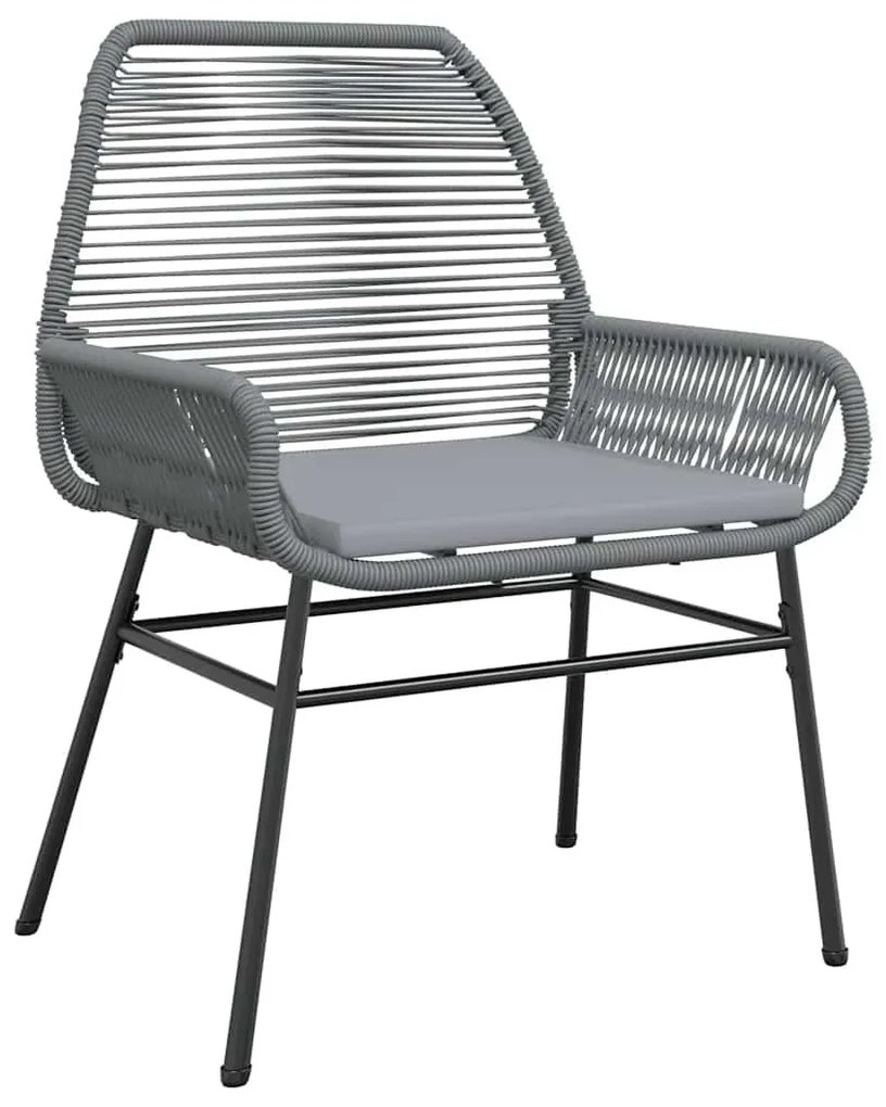 7 részes szürke polyrattan üveg kerti étkezőgarnitúra párnával