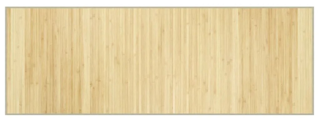 négyszögletű világos természetes bambusz szőnyeg 70 x 200 cm