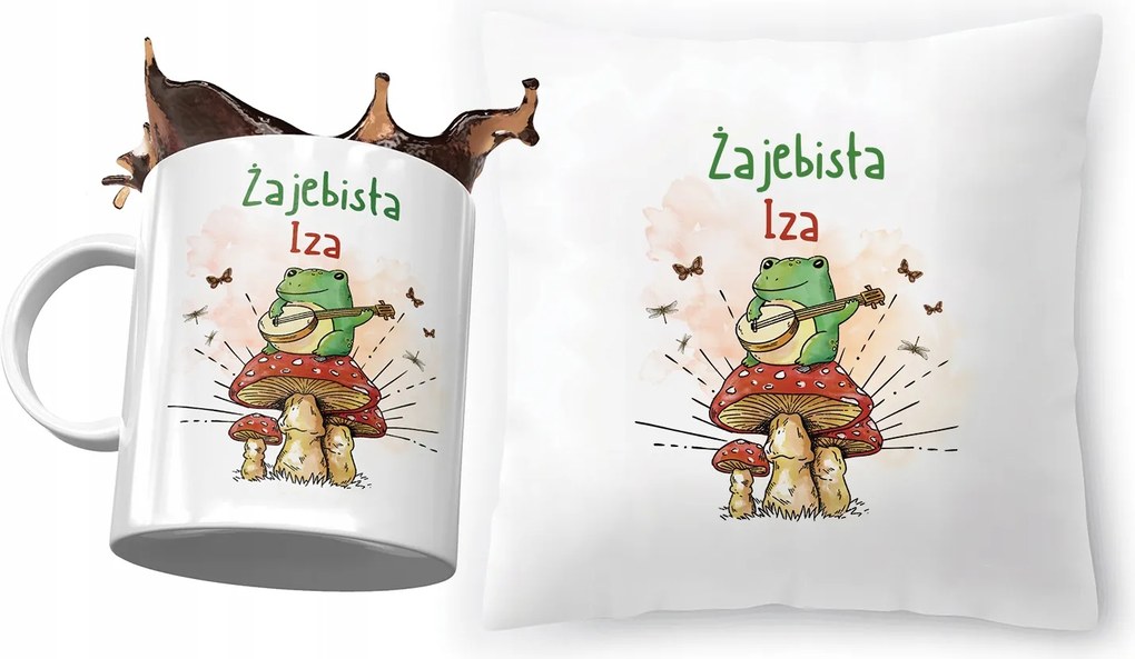 Iza párna ajándék bögre szett fényképes nyomtatással