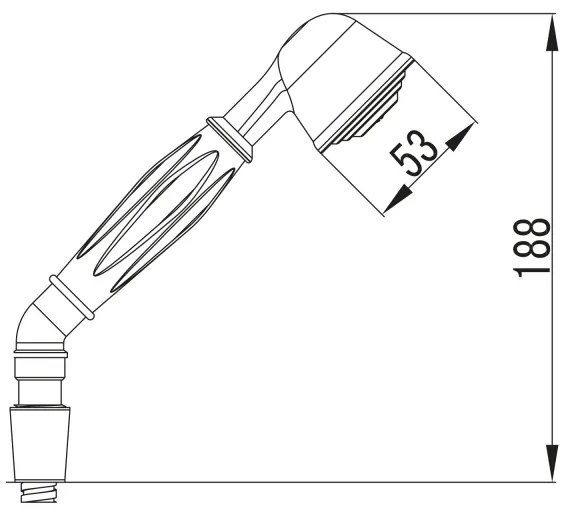 Aqualine - Kézi zuhany VICTORIA réz/fényezett króm