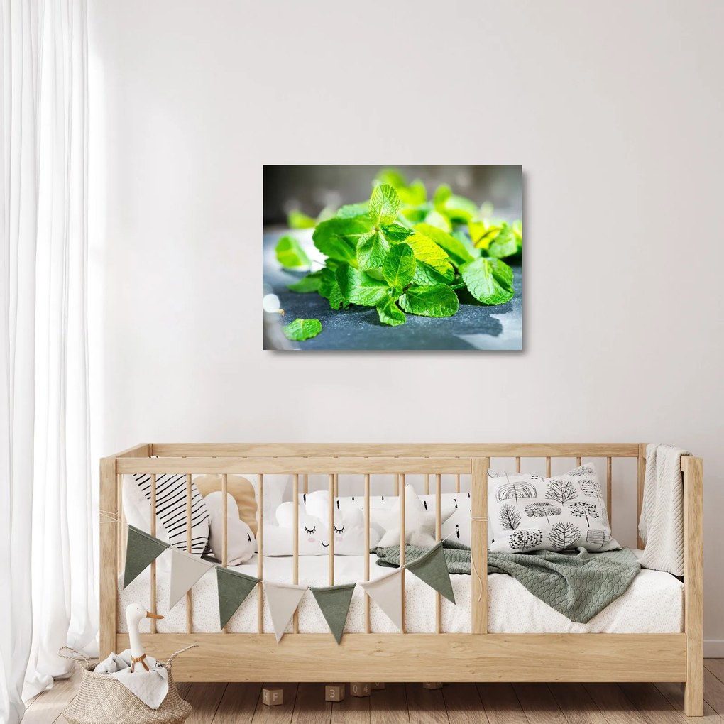 A menta képe (üvegen) (70x50 cm)