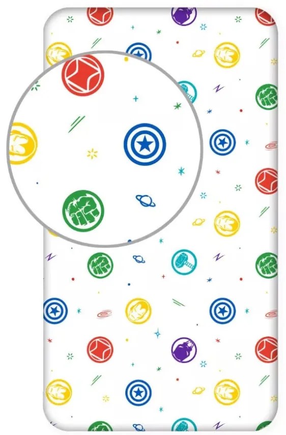 Bosszúállók Symbols gumis lepedő 90x200 cm