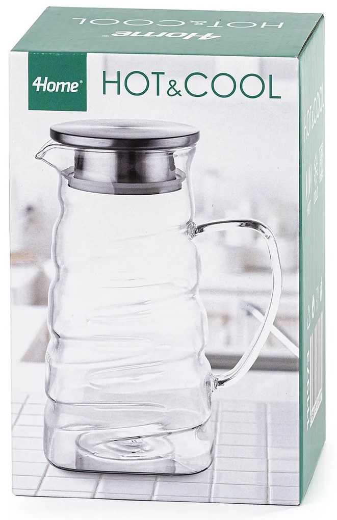 4Home Wave Hot&Cool üveg kancsó, 1,2 l
