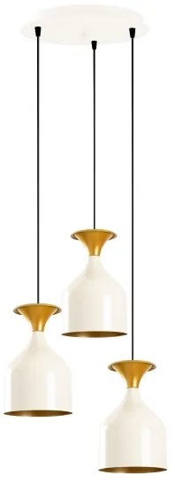 SIVANI kábelcsillár 3xE27/40W/230V fehér/réz