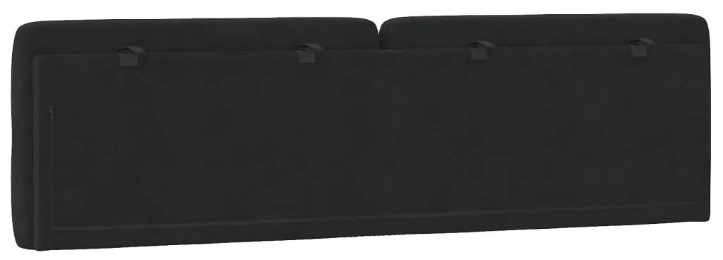 fekete bársony fejtámla párna 180 cm