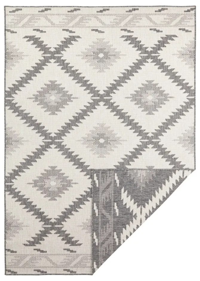 Malibu szürke-krémszínű kültéri szőnyeg, 170 x 120 cm - NORTHRUGS