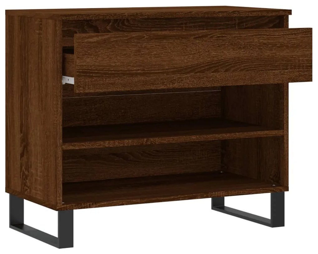 vidaXL barna tölgy színű szerelt fa cipősszekrény 70x36x60 cm