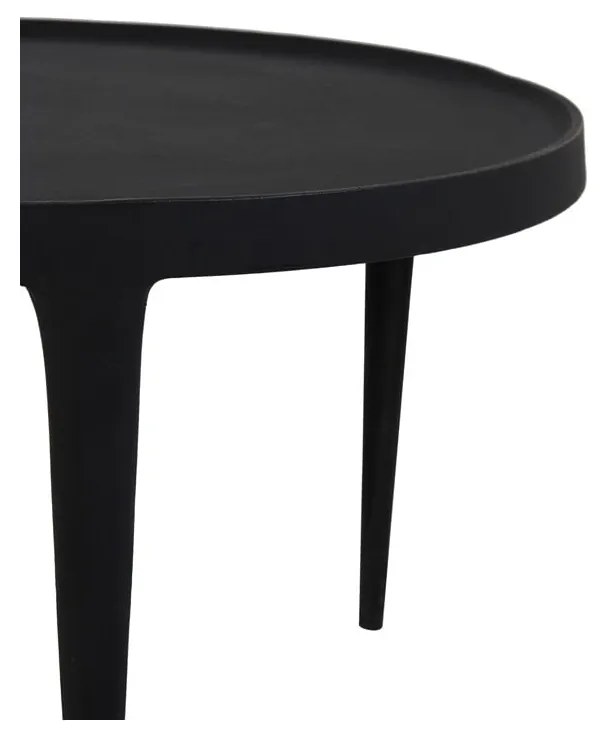 Fekete kerek dohányzóasztal szett 2 db-os ø 75 cm Tobias – Light & Living