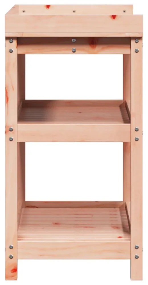 tömör duglászfenyő ültetőasztal polccal 82,5 x 45 x 86,5 cm