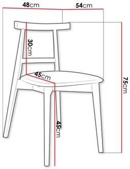 Étkezőszék KD 71 (fekete + kék) . 1103486