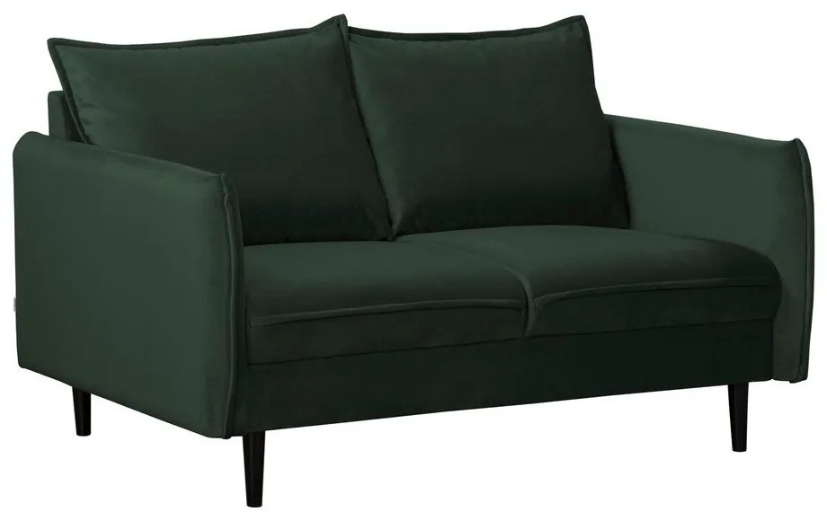 Sötétzöld bársony kanapé 138 cm Juli – Ropez