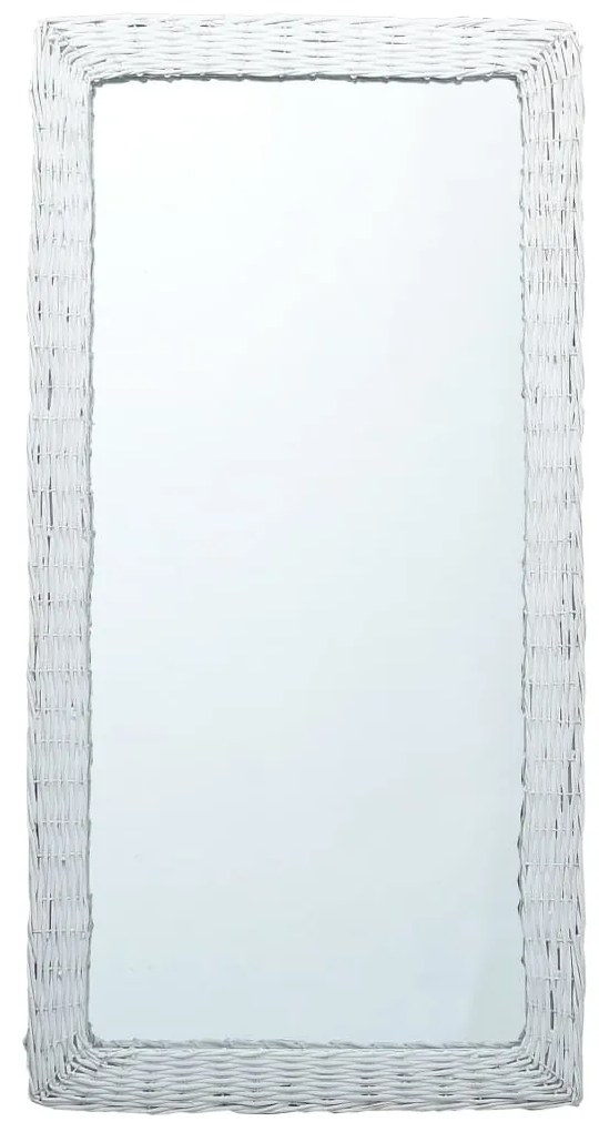 vidaXL fehér fonott vesszőkeretes tükör 120 x 60 cm