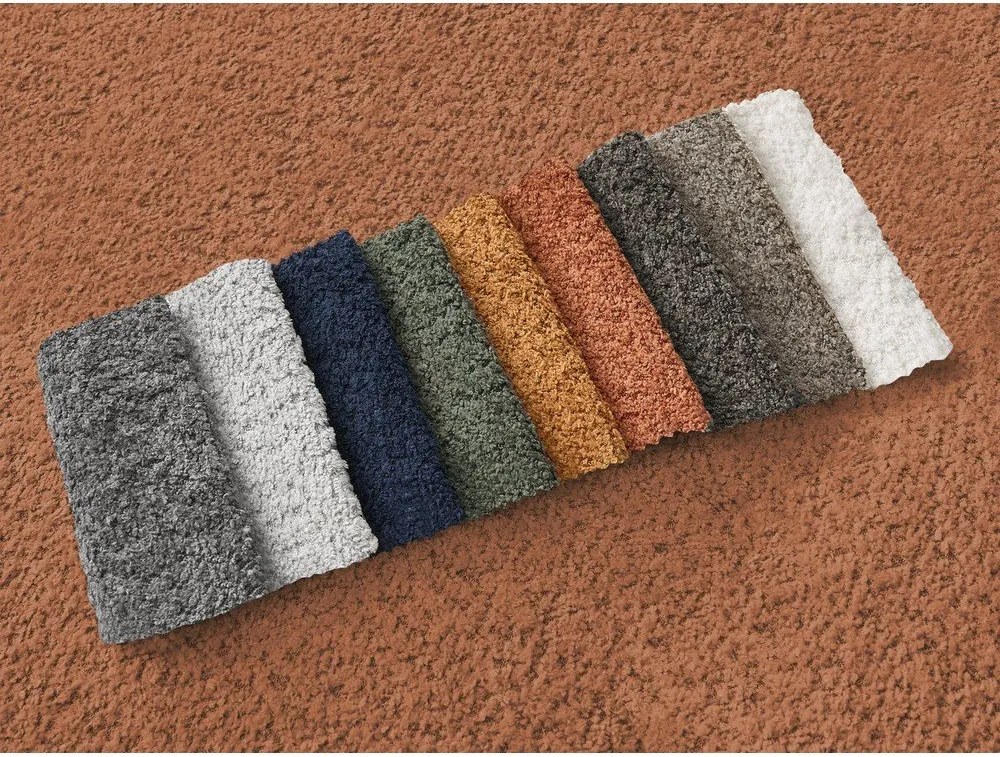 Narancssárga buklé sarokkanapé (bal oldali-heverő résszel) Azra – Bobochic Paris