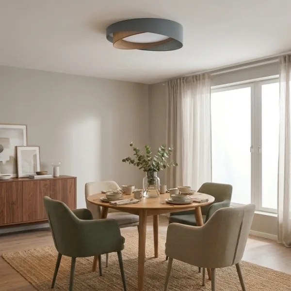BRILAGI-LED Mennyezeti lámpatest VELVET TWIST LED/24W/230V 4000K átm. 55 cm zöld/bézs.