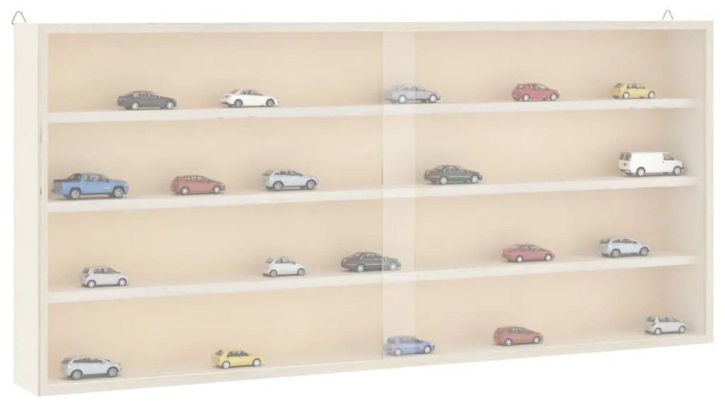 fa gyűjtői vitrin ajtókkal 80x8,5x37 cm