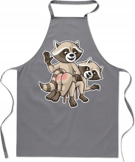 Konyhai kötény nyomtatás vicces Valentin-napi mosómedve Ajándék