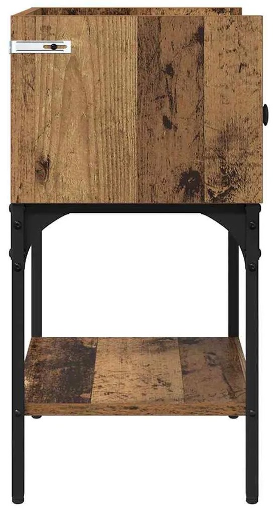 Éjjeli asztal fiókkal 2 pcs Régi fa 40 x 29 x 60 cm Faanyag