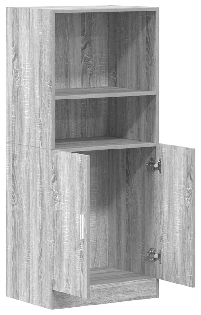 vidaXL szürke sonoma színű szerelt fa konyhaszekrény 57x41,5x131,5 cm