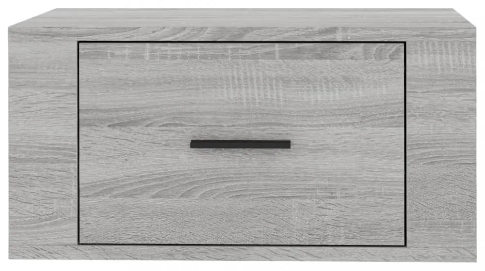 2 db szürke sonoma falra szerelhető éjjeliszekrény 50x36x25 cm