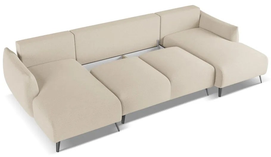 Bézs sarokkanapé Malie – Makamii