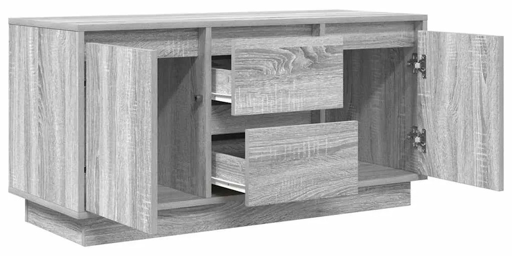 szürke sonoma színű TV-szekrény LED-lámpákkal 100x41x50 cm