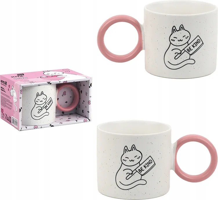 Kerámia bögre fehér, cica felirattal 370 ml Kite