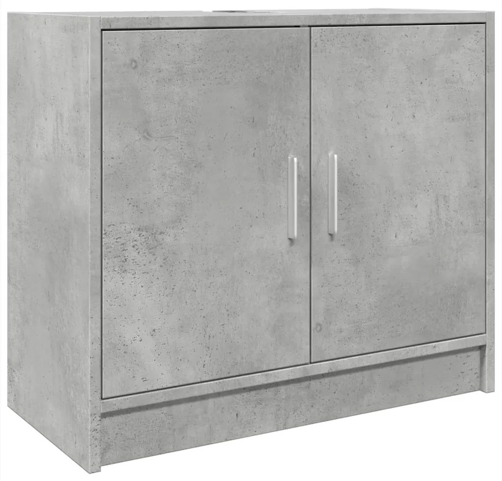 Betonszürke szerelt fa mosdószekrény 63 x 29 x 55 cm