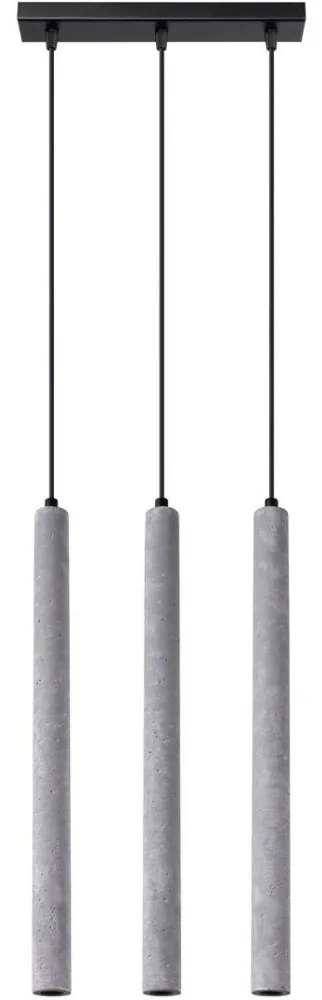 Sollux SL.1272 - Csillár zsinóron PASTELO 3xG9/8W/230V beton