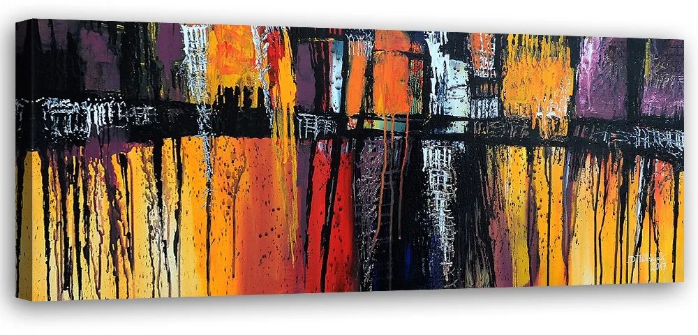 Gario Vászonkép Tüzes absztrakció Méret: 120 x 40 cm