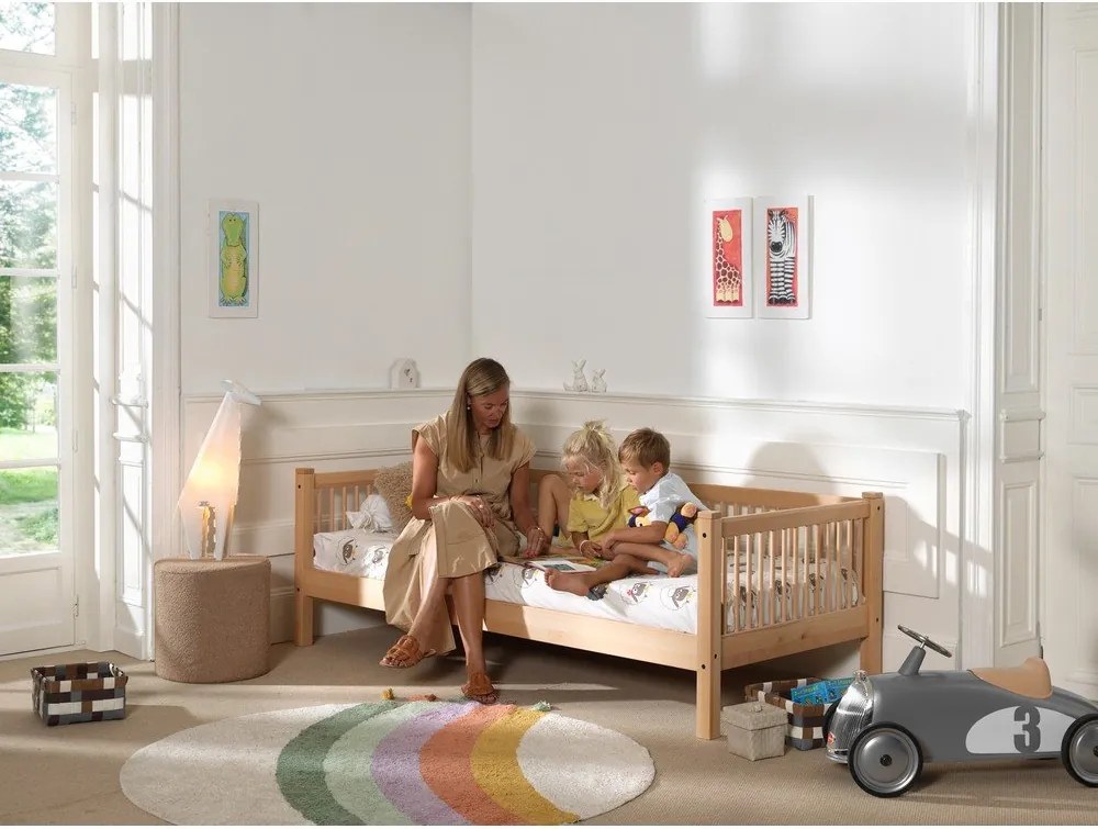 Natúr színű bükkfa gyerekágy ágyráccsal 90x200 cm Forrest – Vipack