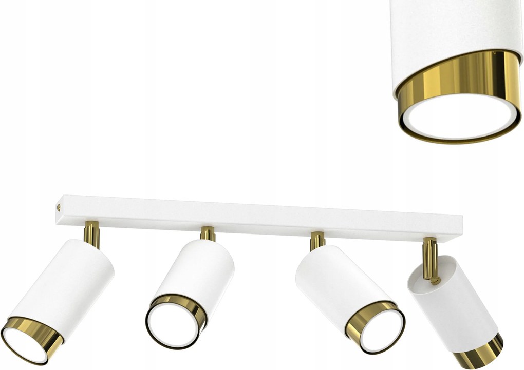 Mennyezeti Lámpa Plafon Fém Csövek GU10 Loft Spot Fehér Csep