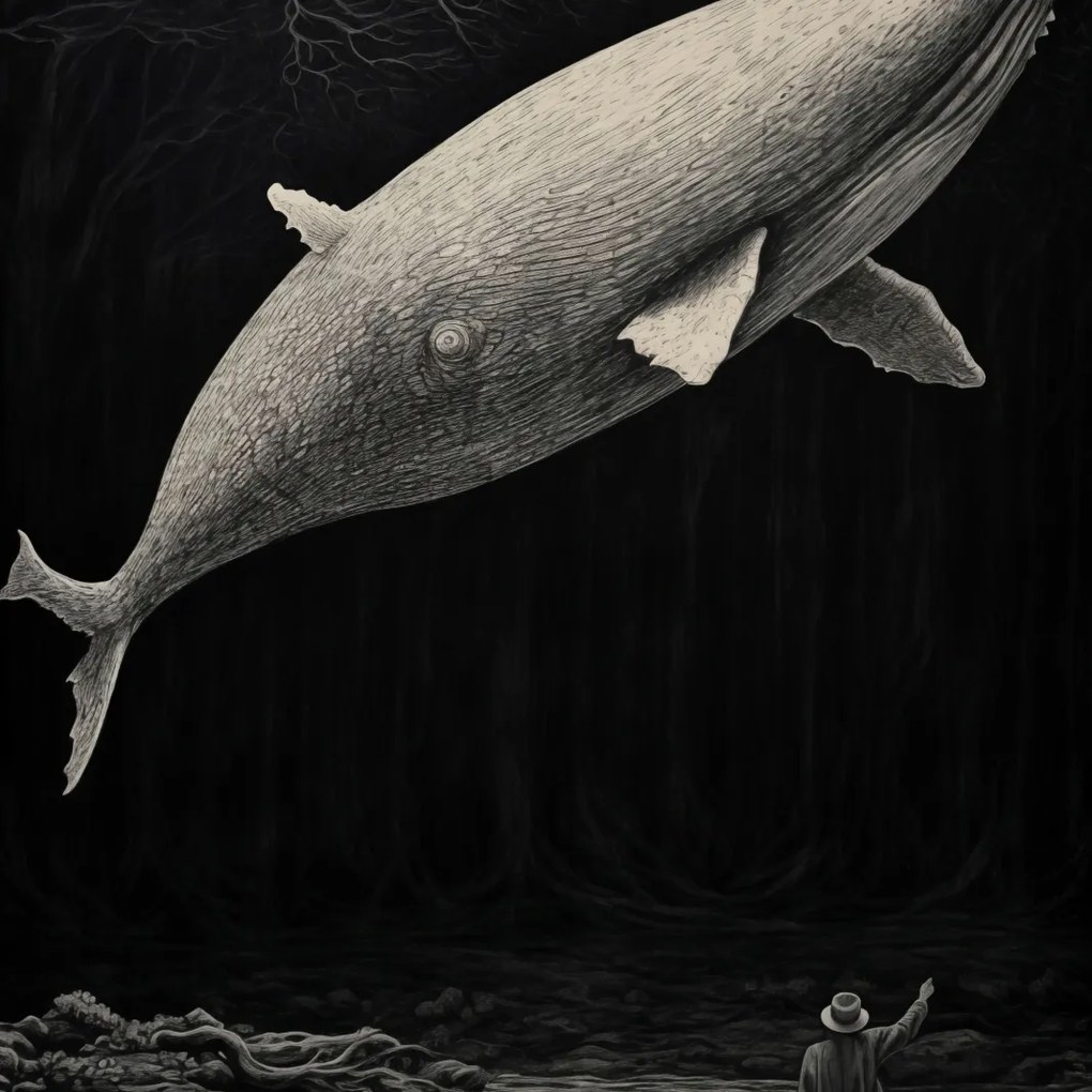 Poszter 40x40cm Fehér bálna