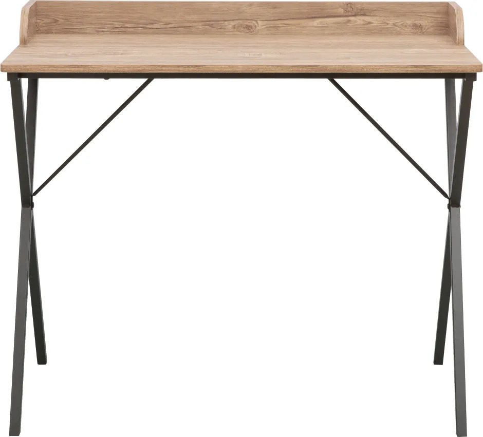 Számítógépasztal, tölgy/fekete, OFIS