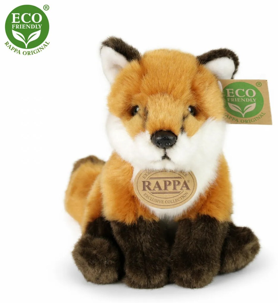 Rappa ülő plüss róka, 18 cm ECO-FRIENDLY