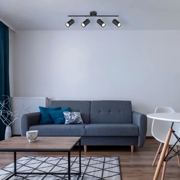 Globo 57914-4 - Spotlámpa ALLVI 4xGU10/25W/230V fekete