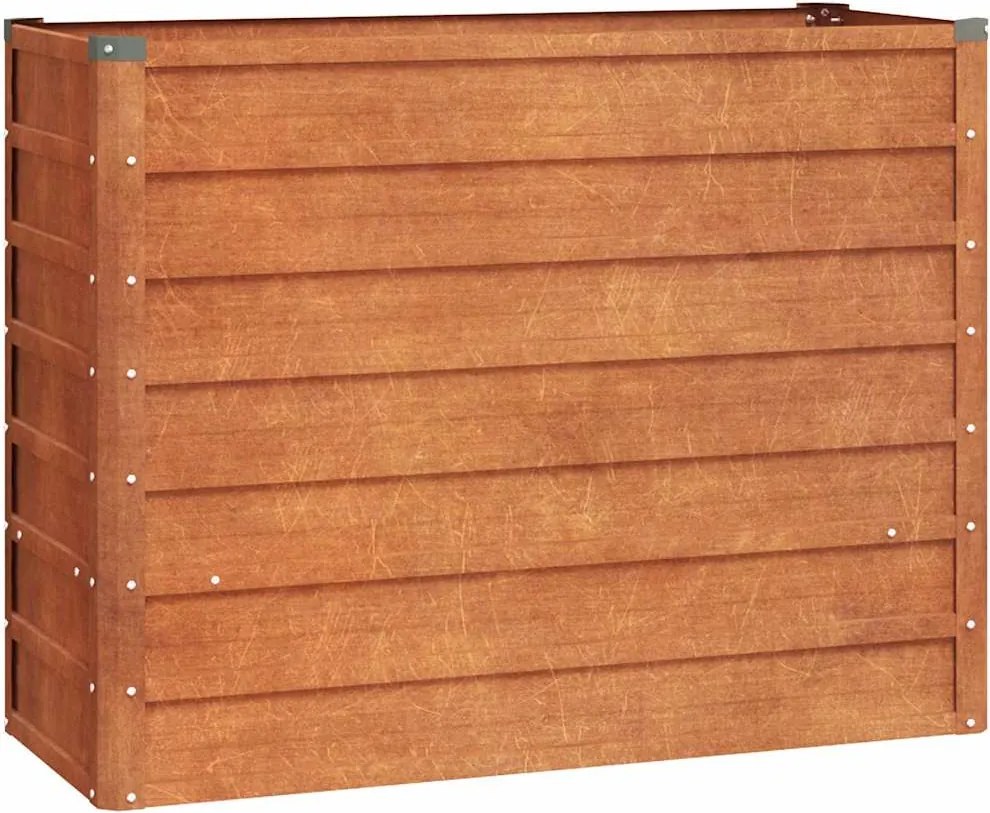 vidaXL rozsda színű corten acél kerti magaságyás 100 x 40 x 77 cm