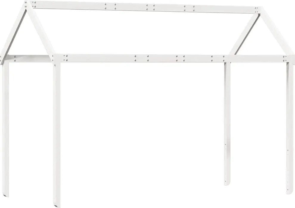 vidaXL fehér tömör fenyőfa gyerekágytető 217 x 95,5 x 159 cm
