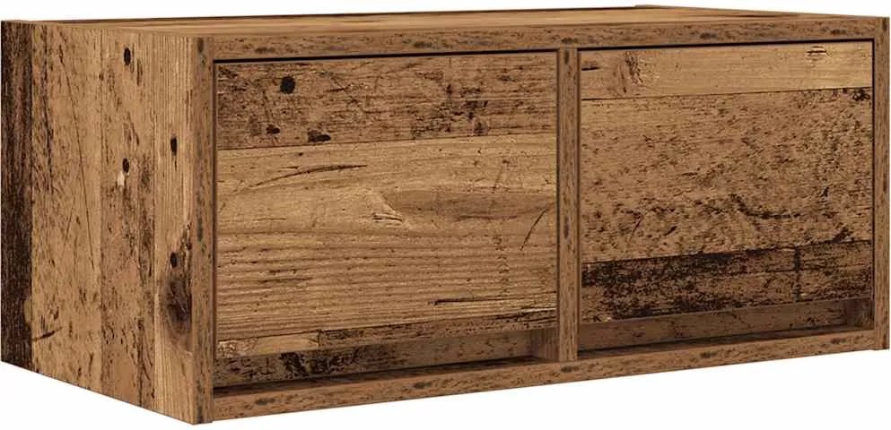 vidaXL antik fa színű szerelt fa TV-szekrény 60x31x25,5 cm