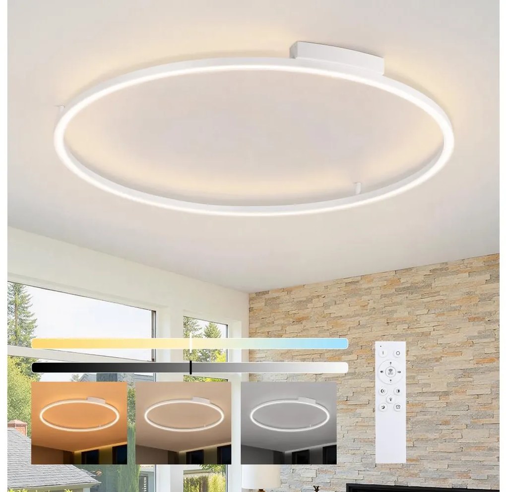 Brilagi - PORTOFINO LED dimmelhető lámpatest LED/85W/230V Ø 120 cm fehér + távirányító