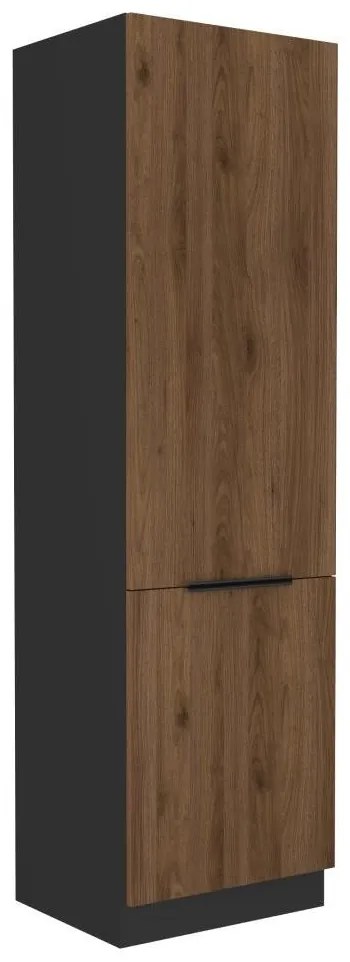 Élelmiszer konyhaszekrény Monzesa 60 DK 210 2F (okapi dió + fekete) . 1096968
